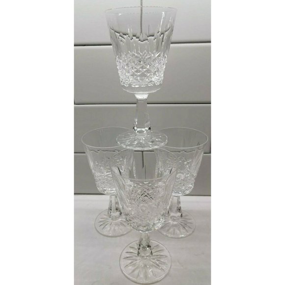 4 Water Goblets Kenmare (Cut) WATERFORD CRYSTAL 6 7/8" - Picture 1 of 5